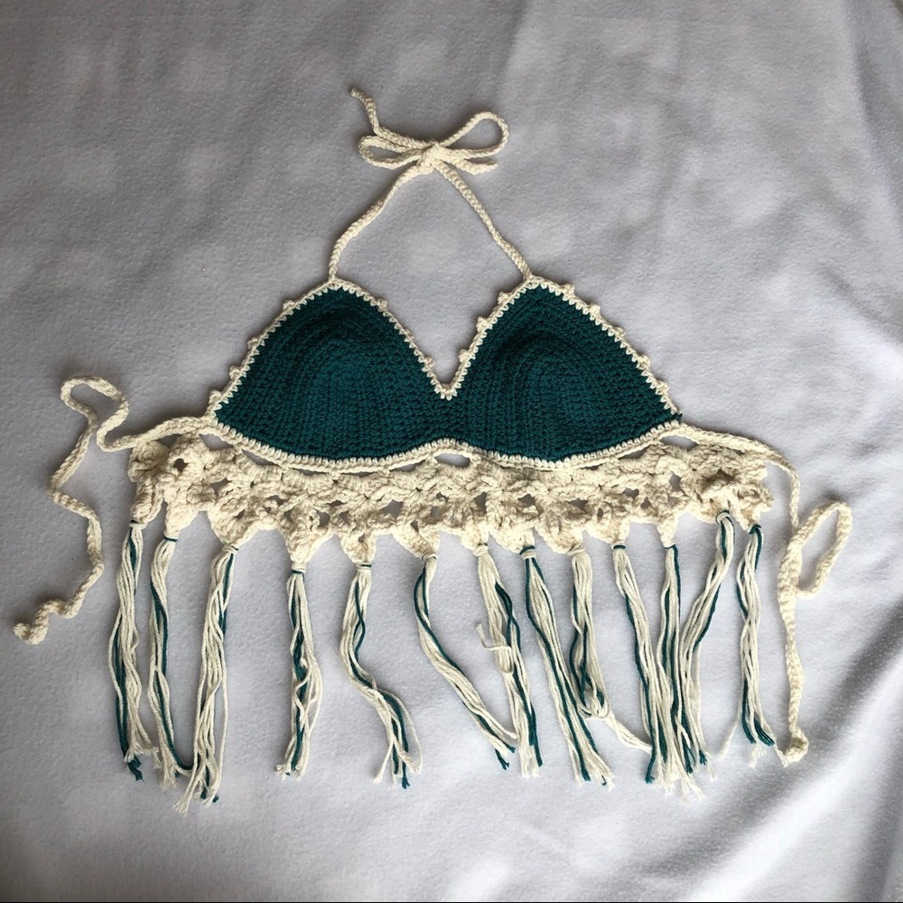 homemade crochet bikini top